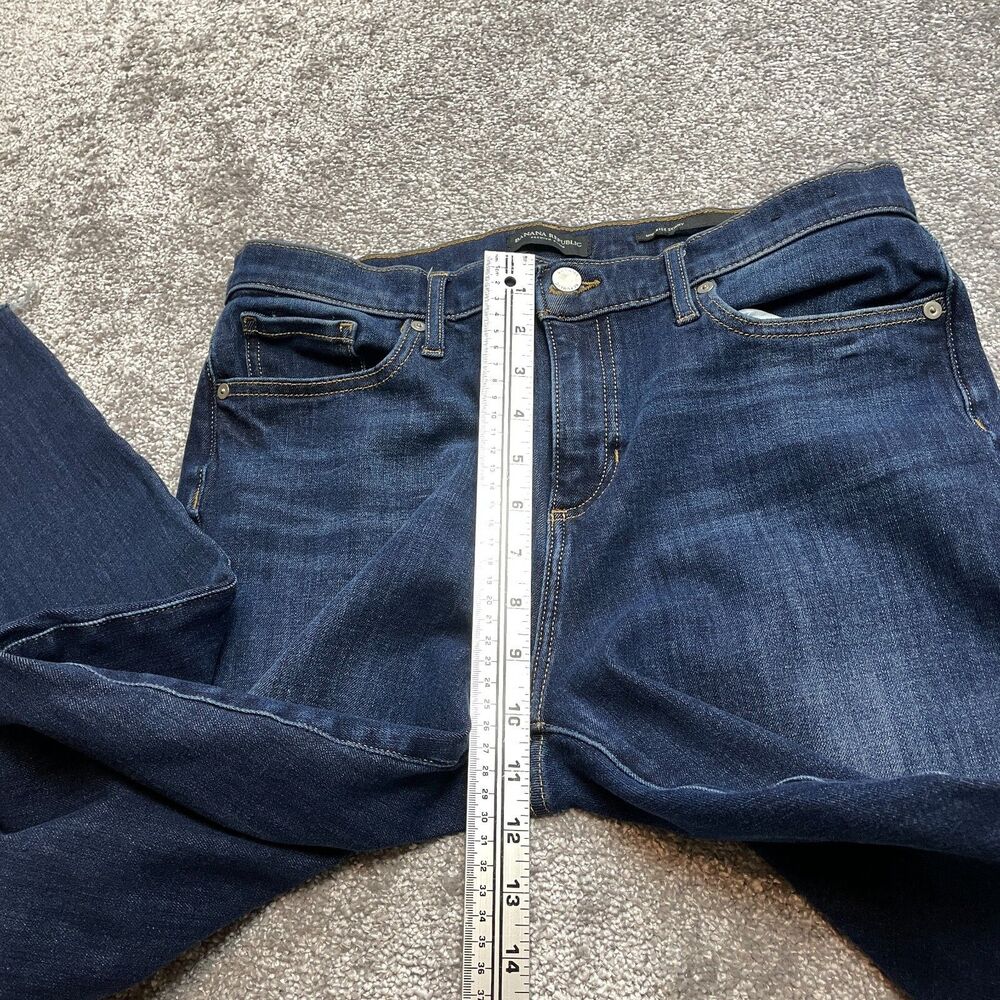 Banana Republic Mid Rise Skinny Jeans Haig Blue Vintage Dark Wash Womens 30 Reg - Picture 10 of 12